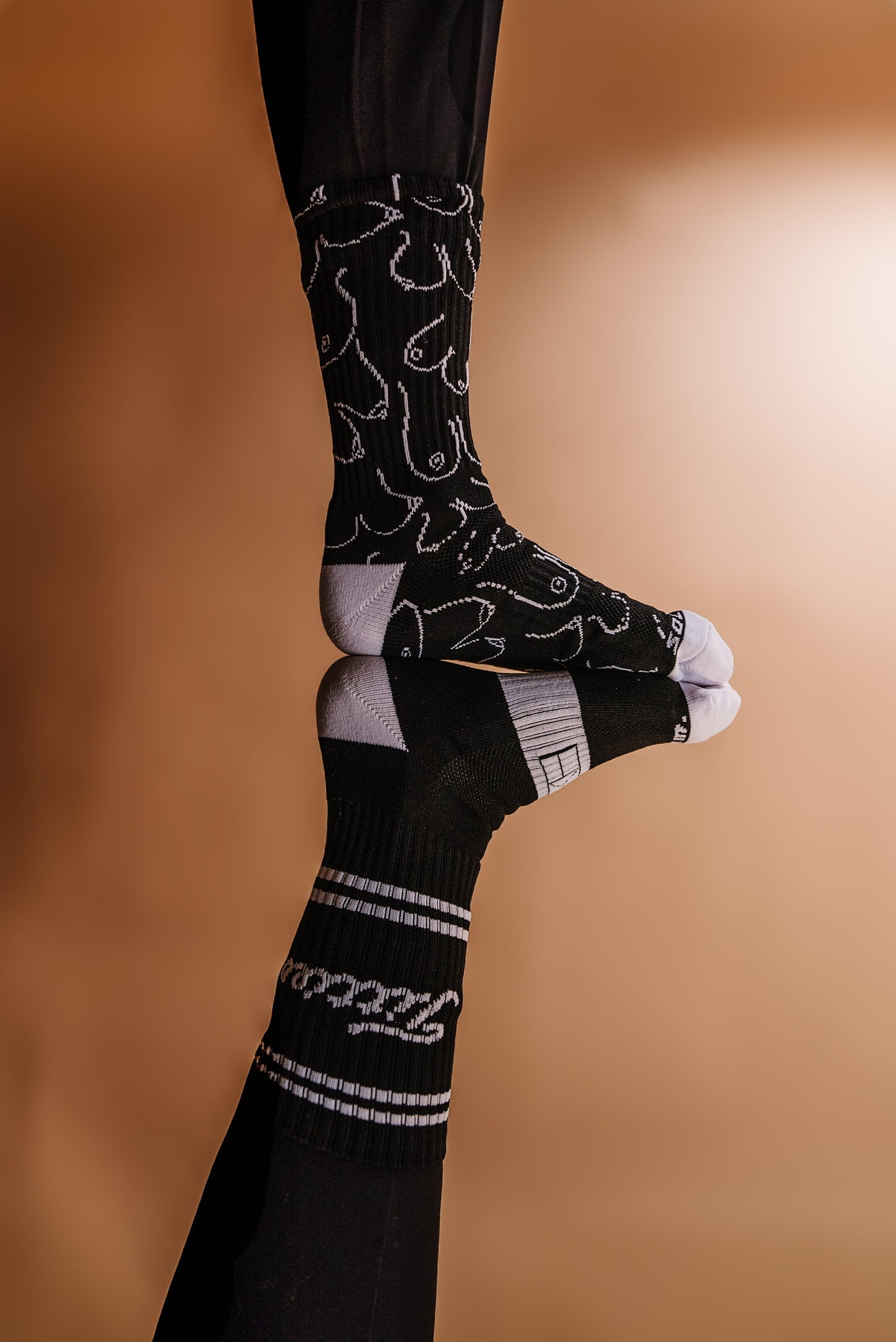 Black Boobies Unisex Crew Socks